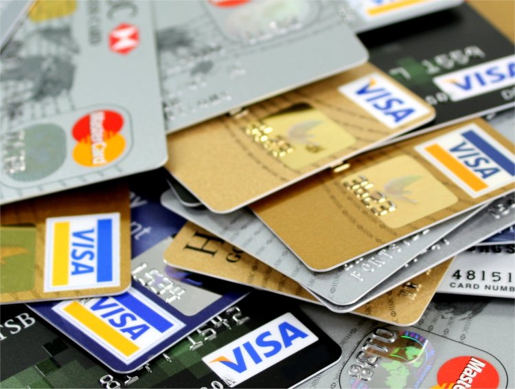credit cards in a pile